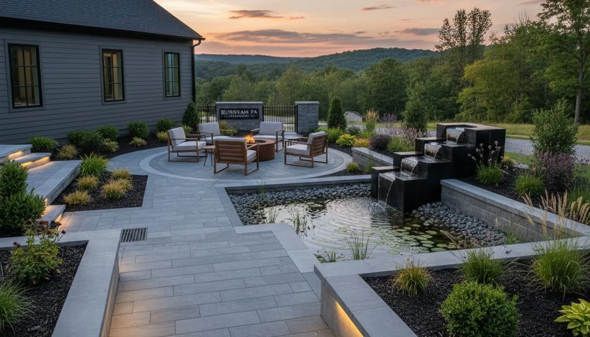 Landscaping crew serving Harrisburg, PA with professional yard maintenance and property care