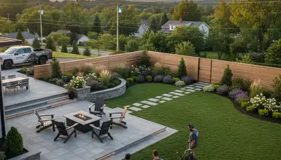 Landscaping services in Harrisburg, PA for lawn care, hardscaping, and yard maintenance