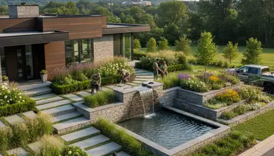 Landscaping team serving Harrisburg, PA providing professional lawn care and landscape maintenance