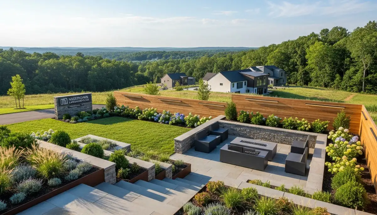 Landscaping crew providing professional yard maintenance in Harrisburg, PA