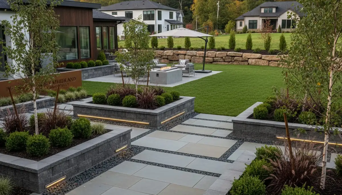 Landscaping service in Harrisburg, PA improving a commercial property with professional landscape care