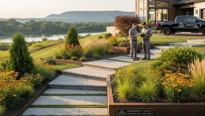 Landscaping crew in Harrisburg, PA providing professional lawn and landscape services