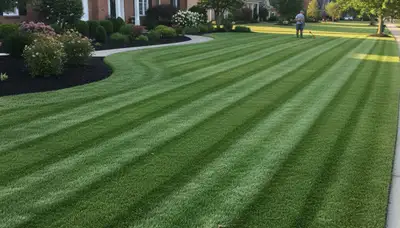 Professional lawn striping and clean edging from Chop Chop Landscaping in Harrisburg, PA